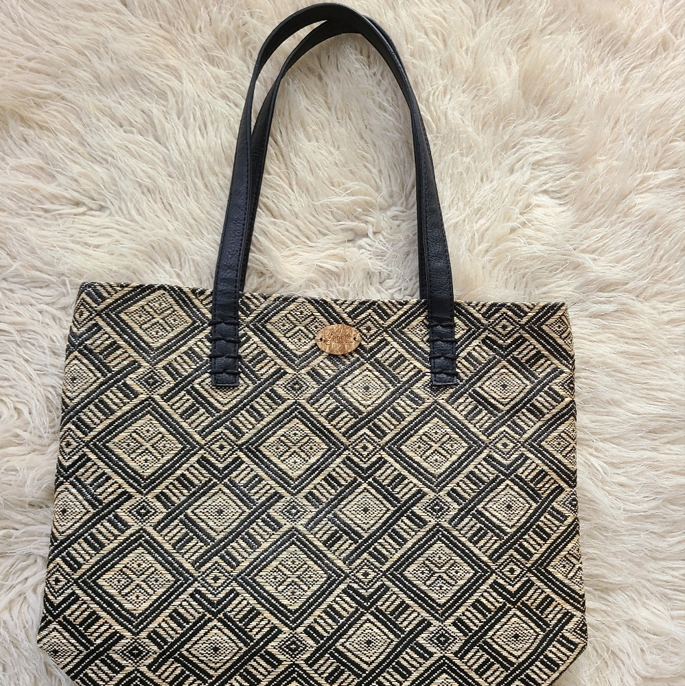 NWOT Cappelli Straworld Geo Boho Tote Shoulder Bag